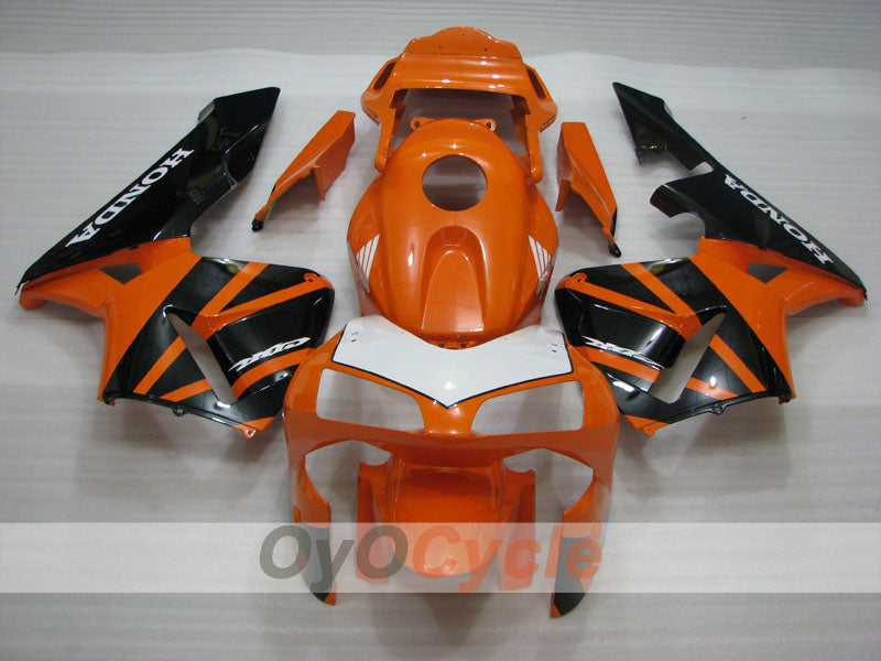 Verkleidungssatz für Einspritzmodelle 03-04 CBR600RR - Orange, Schwarz - Werksdesign #OYO87902568 Zweitbild