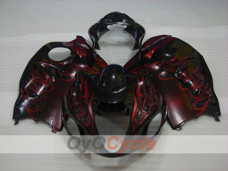 Einspritz-Verkleidungssatz für 99-07 GSXR1300 Hayabusa - Rot, Schwarz - Flammen #OYO87902664 Zweitbild