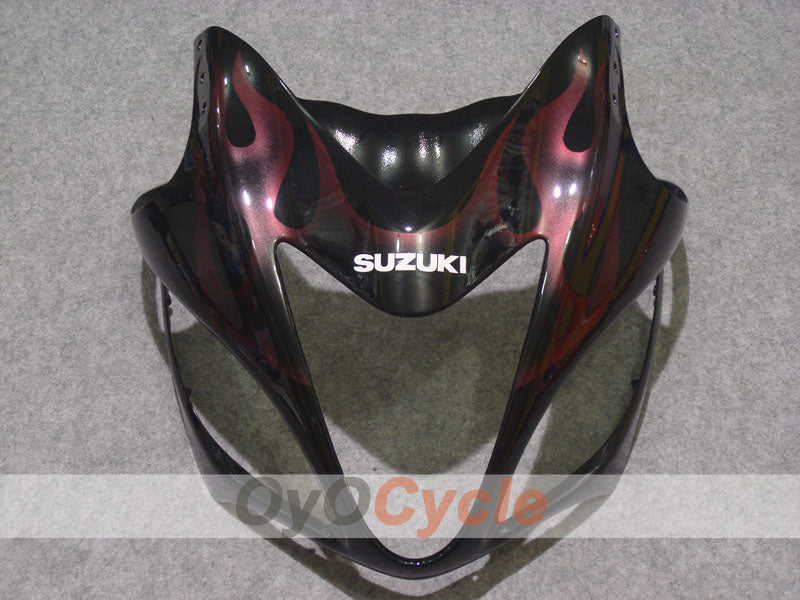 Einspritz-Verkleidungssatz für 08-20 GSXR1300 Hayabusa - Rot, Schwarz - Flammen #OYO87902668