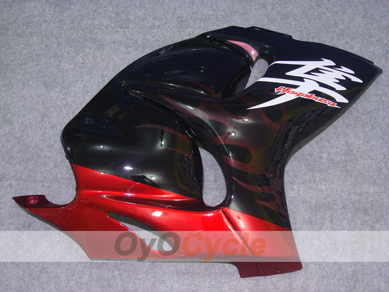 Einspritz-Verkleidungssatz für 08-20 GSXR1300 Hayabusa - Rot, Schwarz - Flammen #OYO87902668