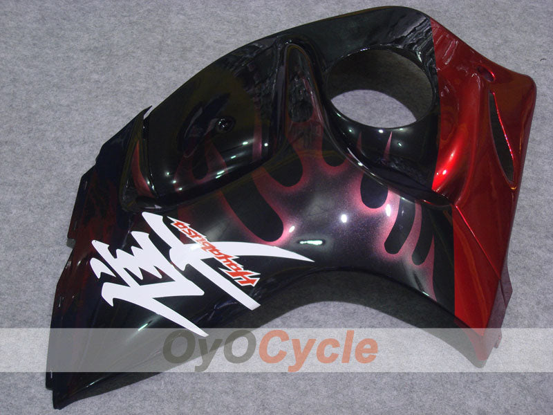 Einspritz-Verkleidungssatz für 08-20 GSXR1300 Hayabusa - Rot, Schwarz - Flammen #OYO87902668