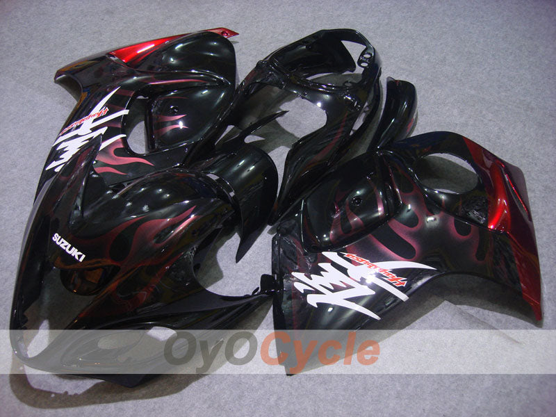 Einspritz-Verkleidungssatz für 08-20 GSXR1300 Hayabusa - Rot, Schwarz - Flammen #OYO87902668