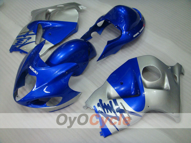 Einspritzverkleidungssatz für 99-07 GSXR1300 Hayabusa - Blau, Silber - Werksstil #OYO87902678