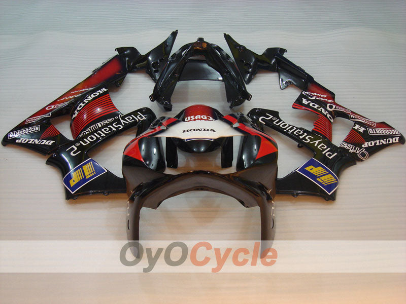 Einspritzverkleidungssatz für CBR900RR 929, Baujahr 00-01 - Rot, Schwarz - DUNLOP, Play Station #OYO87902723 Zweitbild