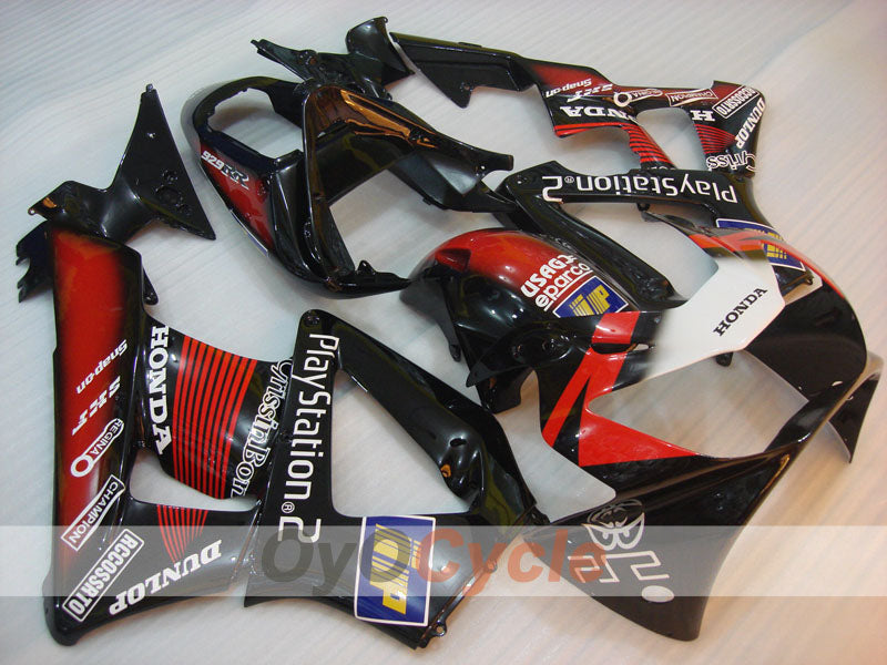 Einspritzverkleidungssatz für CBR900RR 929, Baujahr 00-01 - Rot, Schwarz - DUNLOP, Play Station #OYO87902723 Hauptbild