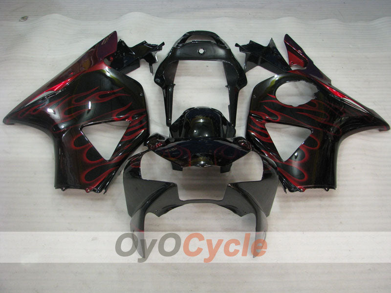 Einspritzverkleidungssatz für CBR900RR 954, Baujahr 02-03 - Rot, Schwarz - Flame #OYO87902731 Zweitbild