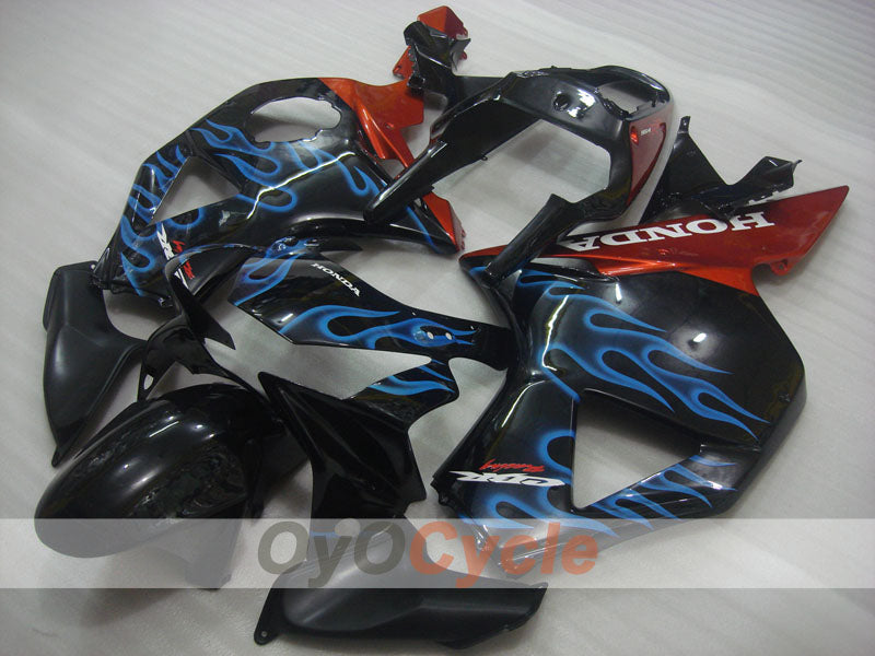 Einspritzverkleidungssatz für CBR900RR 954, Baujahr 02-03 - Blau, Schwarz - Flame #OYO87902732 Zweitbild