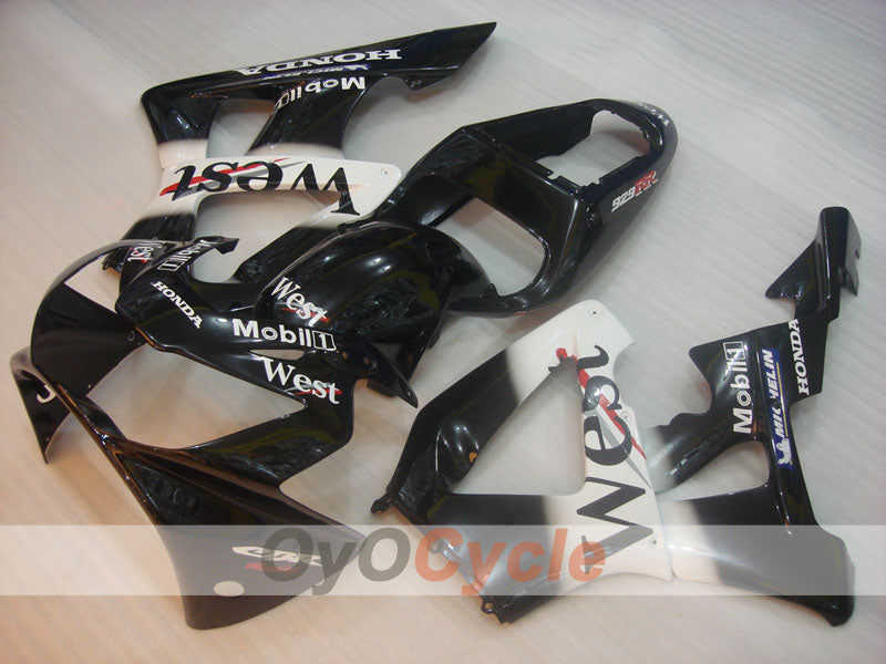 Einspritzverkleidungssatz für 00-01 CBR900RR 929 - Weiß, Schwarz - West #OYO87902740