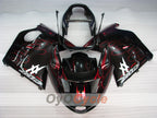 Einspritzverkleidungssatz für 96-07 CBR1100XX - Rot, Schwarz - Flamme #OYO87902800
