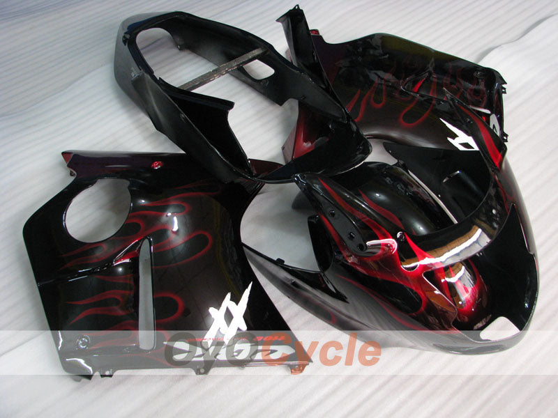 Einspritzverkleidungssatz für 96-07 CBR1100XX - Rot, Schwarz - Flamme #OYO87902800 Hauptbild