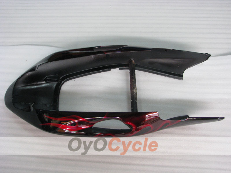 Einspritzverkleidungssatz für 96-07 CBR1100XX - Rot, Schwarz - Flamme #OYO87902800