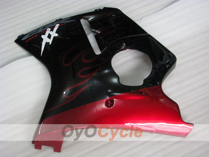 Einspritzverkleidungssatz für 96-07 CBR1100XX - Rot, Schwarz - Flamme #OYO87902800
