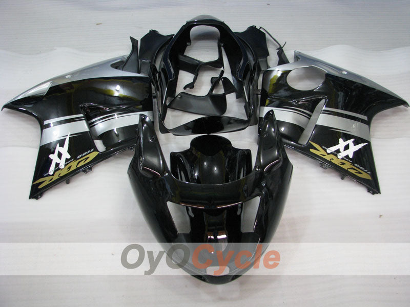 Einspritz-Verkleidungssatz für CBR1100XX 96-07 - Schwarz, Silber - Werksstil #OYO87902813