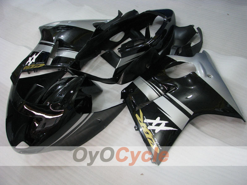 Einspritz-Verkleidungssatz für CBR1100XX 96-07 - Schwarz, Silber - Werksstil #OYO87902813