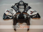 Einspritz-Verkleidungssatz für 00-02 NINJA ZX-6R - Weiß, Schwarz - MICHELIN, West #OYO87902818