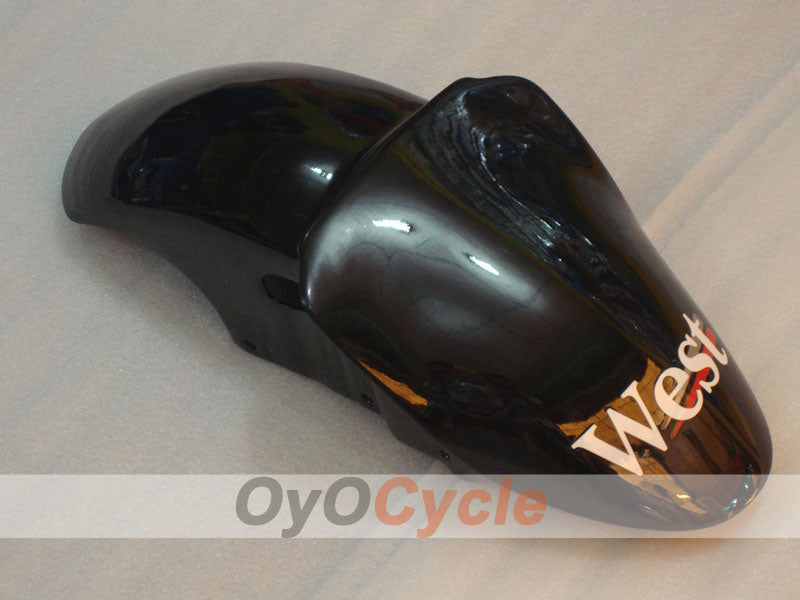 Einspritz-Verkleidungssatz für 00-02 NINJA ZX-6R - Weiß, Schwarz - MICHELIN, West #OYO87902818