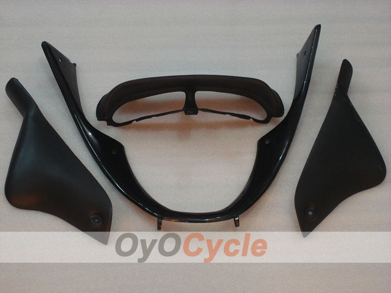 Einspritz-Verkleidungssatz für 00-02 NINJA ZX-6R - Weiß, Schwarz - MICHELIN, West #OYO87902818