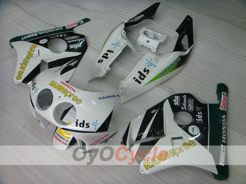 Verkleidungssatz für Einspritzmodelle, 90-94 CBR250RR - Weiß, Schwarz - HANN Spree #OYO87902952