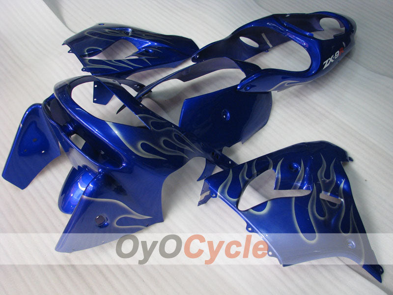 Verkleidungssatz für NINJA ZX-9R 98-99 - Blau, Silber - Flamme #OYO87903007 Zweitbild