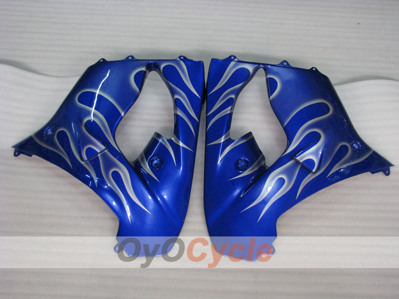 Verkleidungssatz für NINJA ZX-9R 98-99 - Blau, Silber - Flamme #OYO87903007
