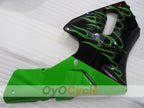 Spritzguss-Verkleidungssatz für 00-01 NINJA ZX-12R - Grün, Schwarz - Flamme #OYO87903057