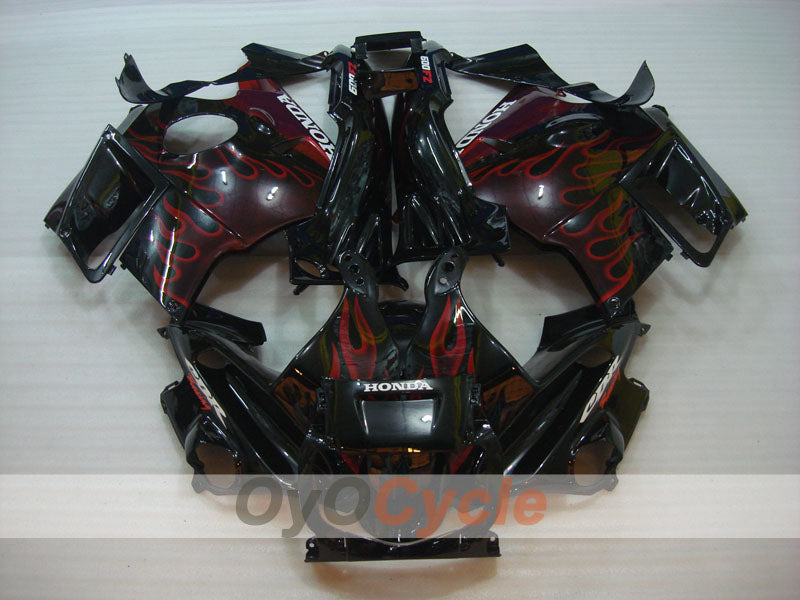 Verkleidungssatz für 91-94 Honda CBR600 F2 - Rot, Schwarz - Flamme #OYO87903060 Hauptbild