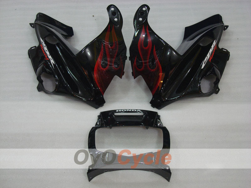 Verkleidungssatz für 91-94 Honda CBR600 F2 - Rot, Schwarz - Flamme #OYO87903060