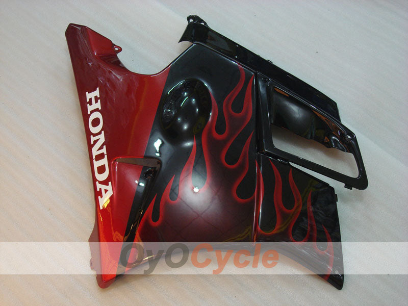 Verkleidungssatz für 91-94 Honda CBR600 F2 - Rot, Schwarz - Flamme #OYO87903060