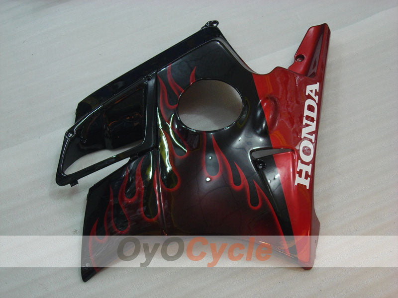 Verkleidungssatz für 91-94 Honda CBR600 F2 - Rot, Schwarz - Flamme #OYO87903060