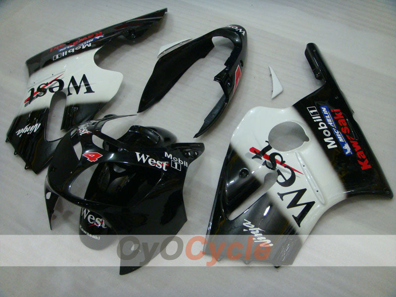 Verkleidungssatz für Einspritzmodelle 00-01 NINJA ZX-12R - Weiß, Schwarz - West #OYO87903081