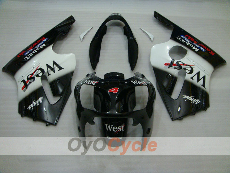 Verkleidungssatz für Einspritzmodelle 00-01 NINJA ZX-12R - Weiß, Schwarz - West #OYO87903081 Zweitbild
