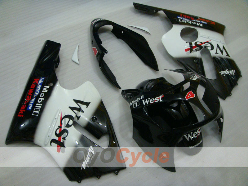Verkleidungssatz für Einspritzmodelle 00-01 NINJA ZX-12R - Weiß, Schwarz - West #OYO87903081 Hauptbild