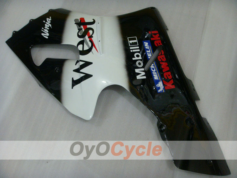 Verkleidungssatz für Einspritzmodelle 00-01 NINJA ZX-12R - Weiß, Schwarz - West #OYO87903081
