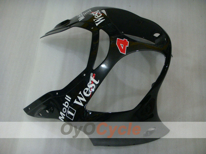 Verkleidungssatz für Einspritzmodelle 00-01 NINJA ZX-12R - Weiß, Schwarz - West #OYO87903081
