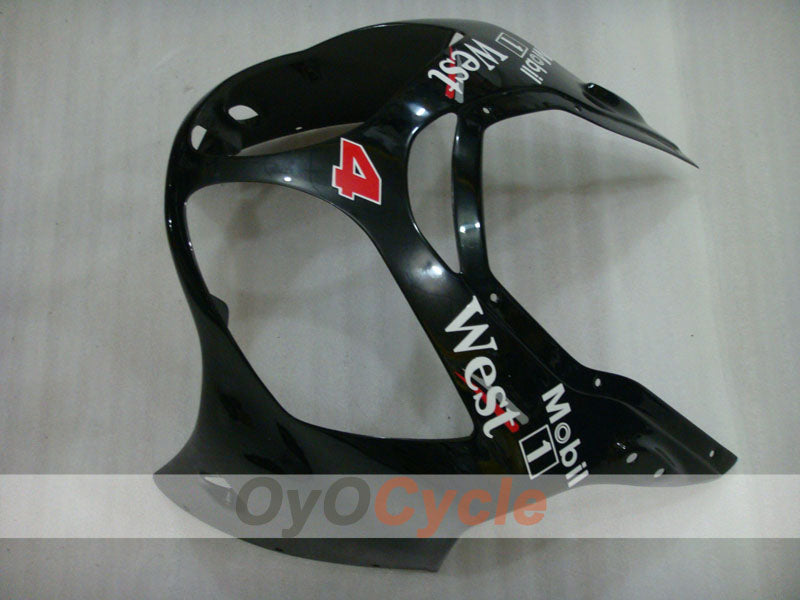 Verkleidungssatz für Einspritzmodelle 00-01 NINJA ZX-12R - Weiß, Schwarz - West #OYO87903081