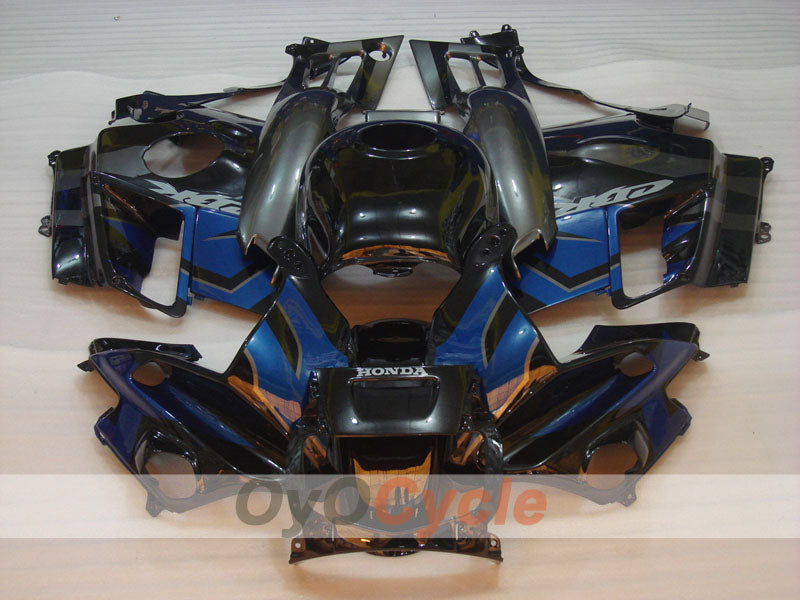 Verkleidungssatz für 91-94 Honda CBR600 F2 - Blau, Schwarz - Werksstil #OYO87903083 Hauptbild
