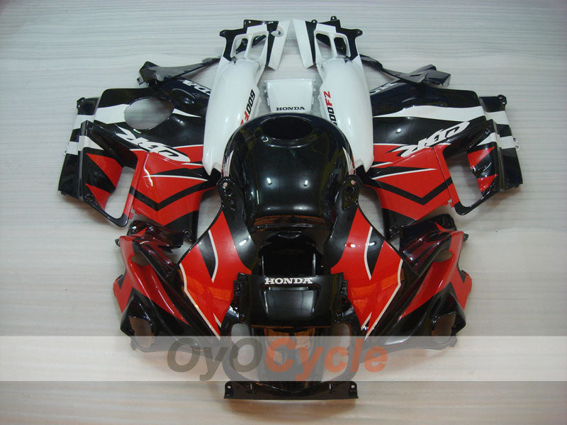Verkleidungssatz für 91-94 Honda CBR600 F2 - Rot, Schwarz - Werksstil #OYO87903087 Hauptbild