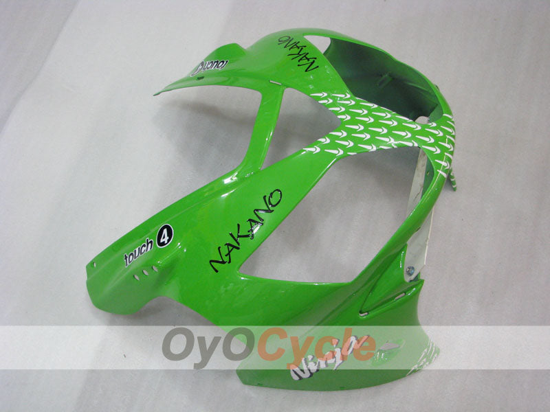 Spritzguss-Verkleidungssatz für NINJA ZX-12R, 02-05 - Grün, Schwarz - Nakano #OYO87903099