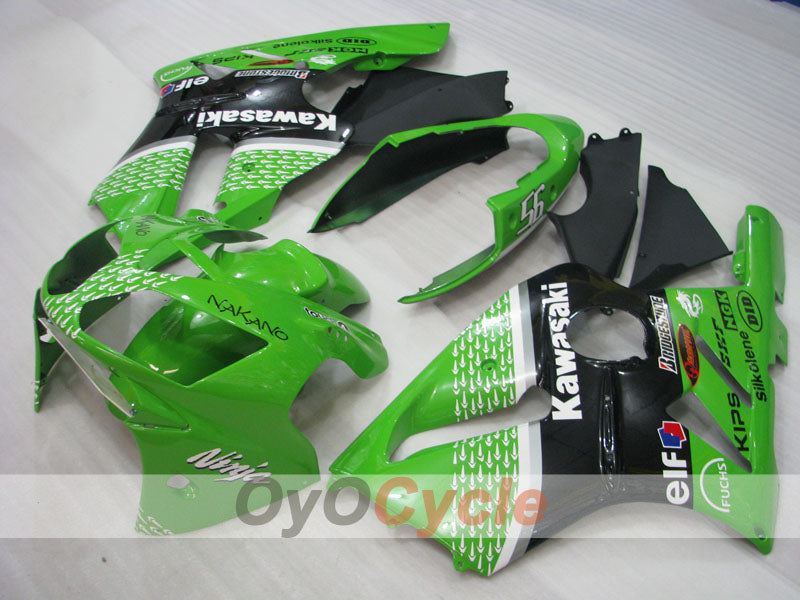 Spritzguss-Verkleidungssatz für NINJA ZX-12R, 02-05 - Grün, Schwarz - Nakano #OYO87903099