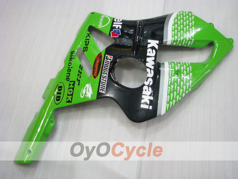 Spritzguss-Verkleidungssatz für NINJA ZX-12R, 02-05 - Grün, Schwarz - Nakano #OYO87903099