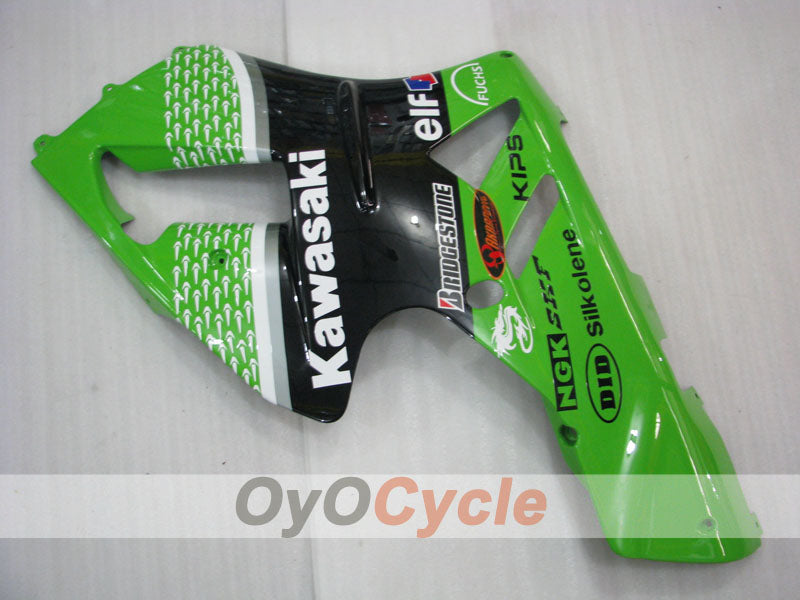 Spritzguss-Verkleidungssatz für NINJA ZX-12R, 02-05 - Grün, Schwarz - Nakano #OYO87903099