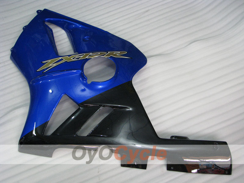 Spritzguss-Verkleidungssatz für NINJA ZX-12R 02-05 - Blau, Schwarz - Werksstil #OYO87903113