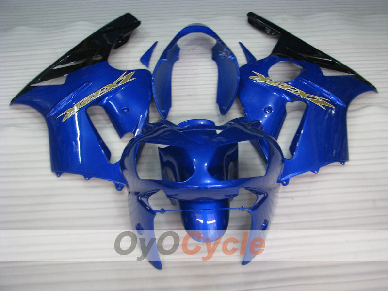 Spritzguss-Verkleidungssatz für NINJA ZX-12R 02-05 - Blau, Schwarz - Werksstil #OYO87903113