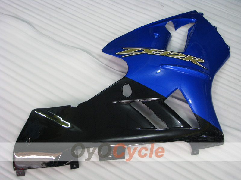Spritzguss-Verkleidungssatz für NINJA ZX-12R 02-05 - Blau, Schwarz - Werksstil #OYO87903113
