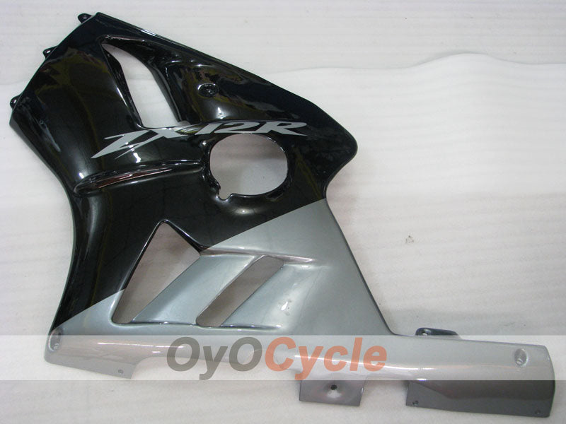 Spritzguss-Verkleidungssatz für NINJA ZX-12R 02-05 - Schwarz, Grau - Werksstil #OYO87903114