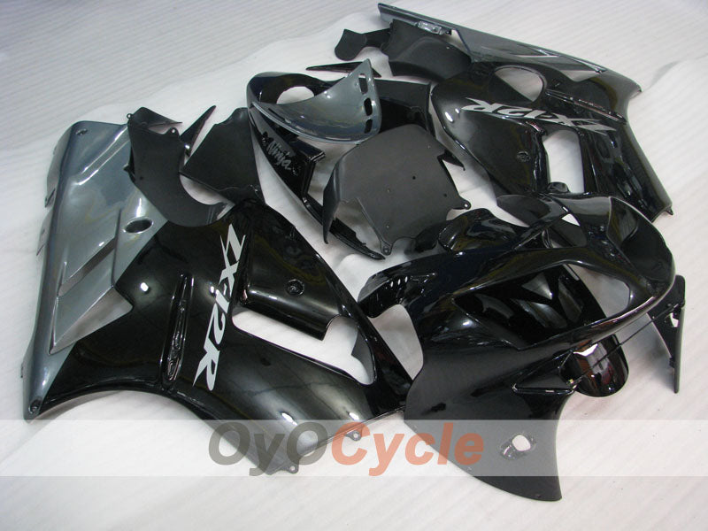 Spritzguss-Verkleidungssatz für NINJA ZX-12R 02-05 - Schwarz, Grau - Werksstil #OYO87903114
