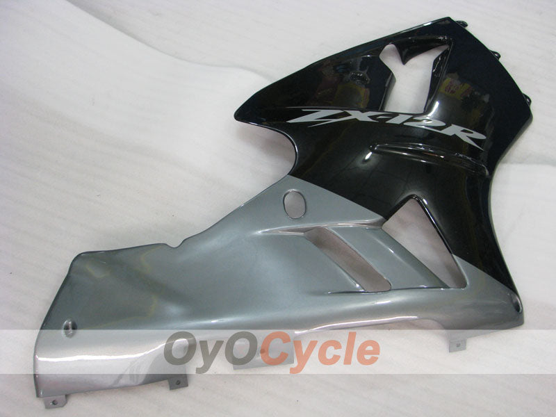 Spritzguss-Verkleidungssatz für NINJA ZX-12R 02-05 - Schwarz, Grau - Werksstil #OYO87903114