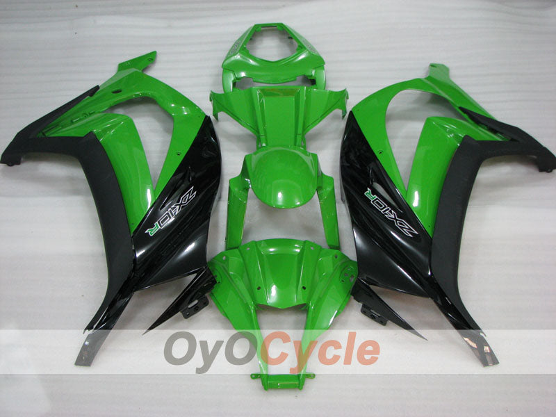 Einspritzverkleidungssatz für 11-15 NINJA ZX-10R - Grün, Schwarz - Werksstil #OYO87903138