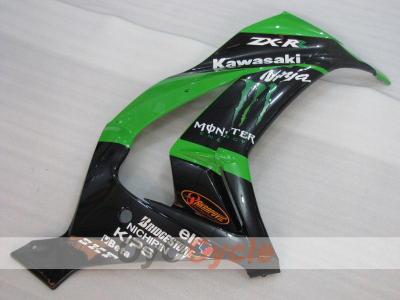 Einspritzverkleidungssatz für 11-15 NINJA ZX-10R - Grün, Schwarz - Werksstil #OYO87903139