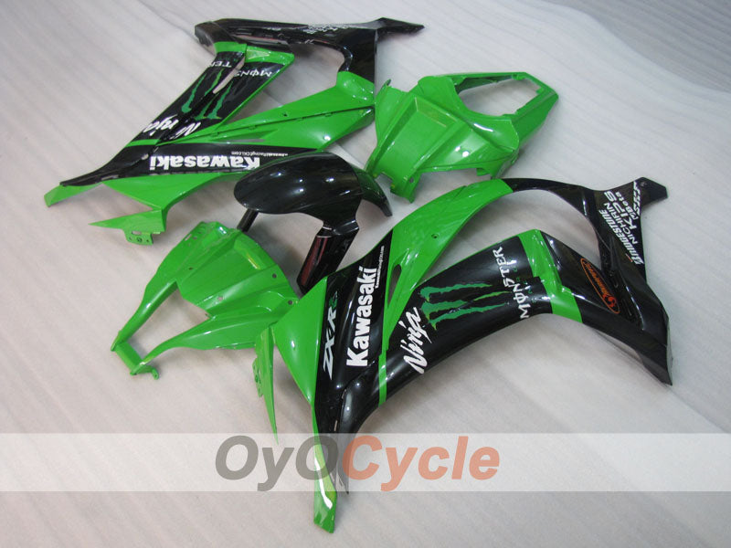 Einspritzverkleidungssatz für 11-15 NINJA ZX-10R - Grün, Schwarz - Werksstil #OYO87903139
